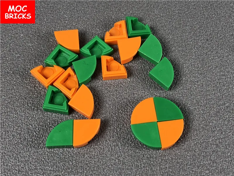 20pcs/lot MOC Bricks Tile Round 1 x Quarter fit with 25269 DIY Educational Building Blocks Action Figure Kids toys Dolls gifts | Игрушки и