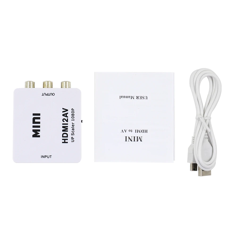 Адаптер преобразователь CHIPAL HDMI в AV HD видео RCA AV/CVSB L/R 1080P HDMI2AV поддержка NTSC