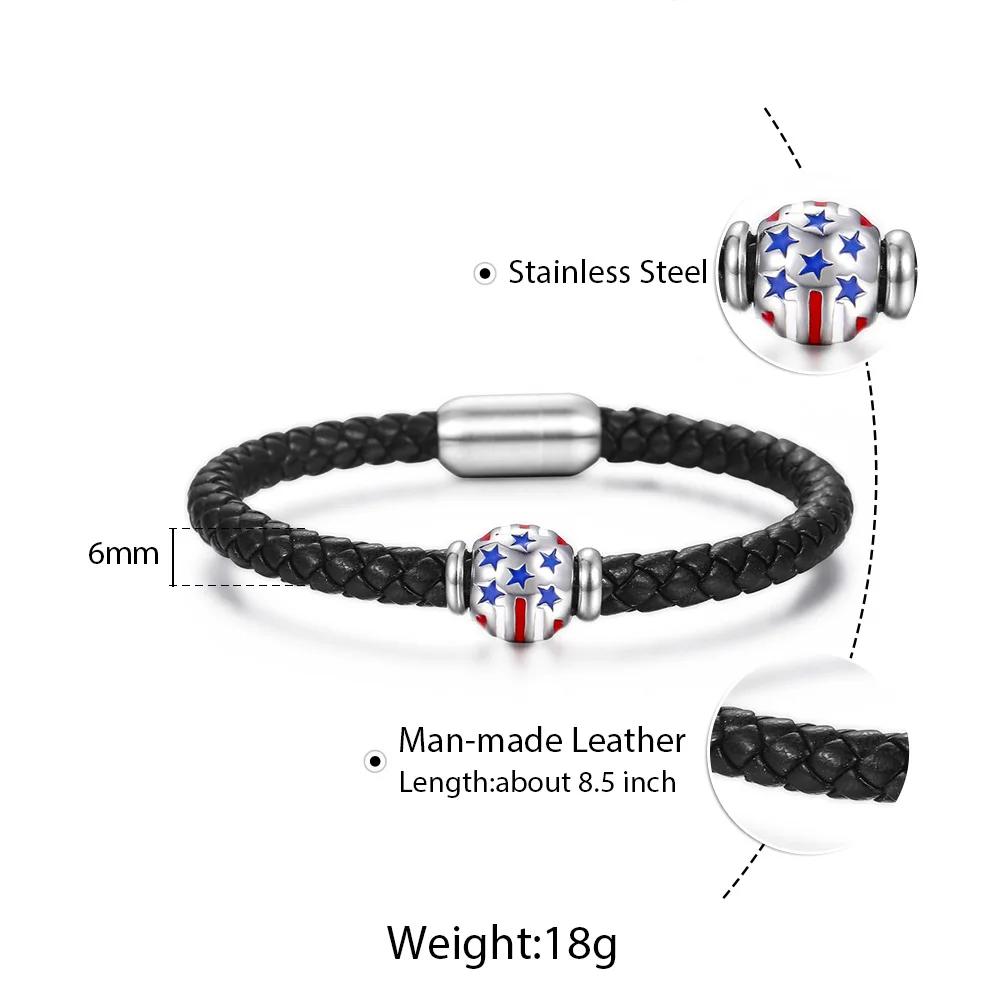 Мужские и женские кожаные браслеты черные плетеные в форме сердца США сердце с