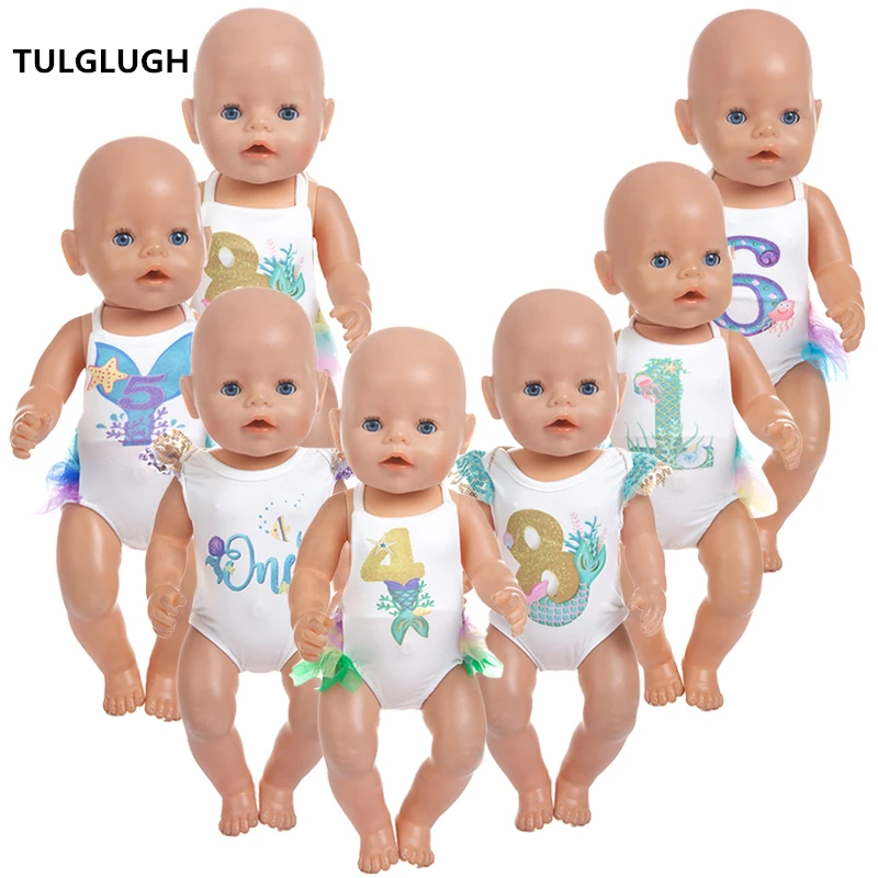 TULGLUGH Новое прелестное Бикини подходит для куклы младенца 43 см одежда Аксессуары |