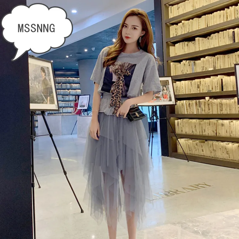 MSSNNG 2019 новый темперамент сетки летнее женское платье с галстуком-бабочкой