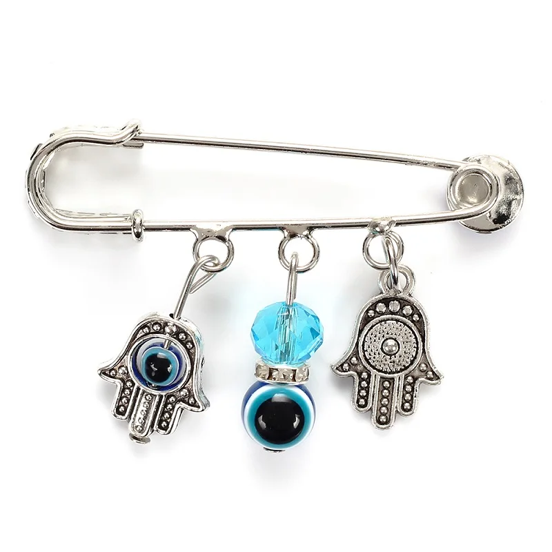 1 MEIBEADS, Винтажная брошь из сплава от сглаза, булавки, металлические булавки для шарфа, брошь, серия, рождественский подарок, банкетные аксессуары для свадеб EY5066 - Окраска металла: 1