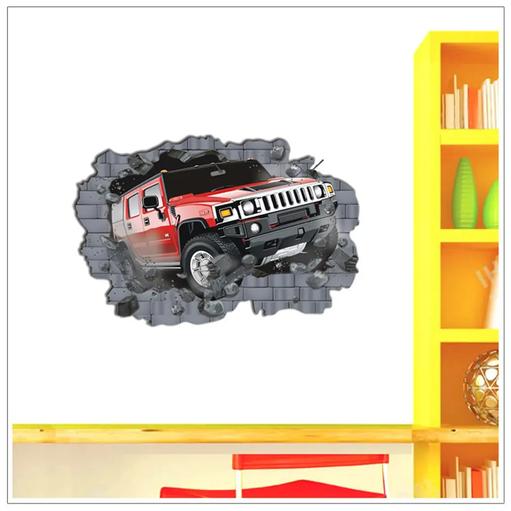 Removable Creative Home Improvement Decoration Stickers Imitation Three D Wall Wholesale Car Collision | Дом и сад