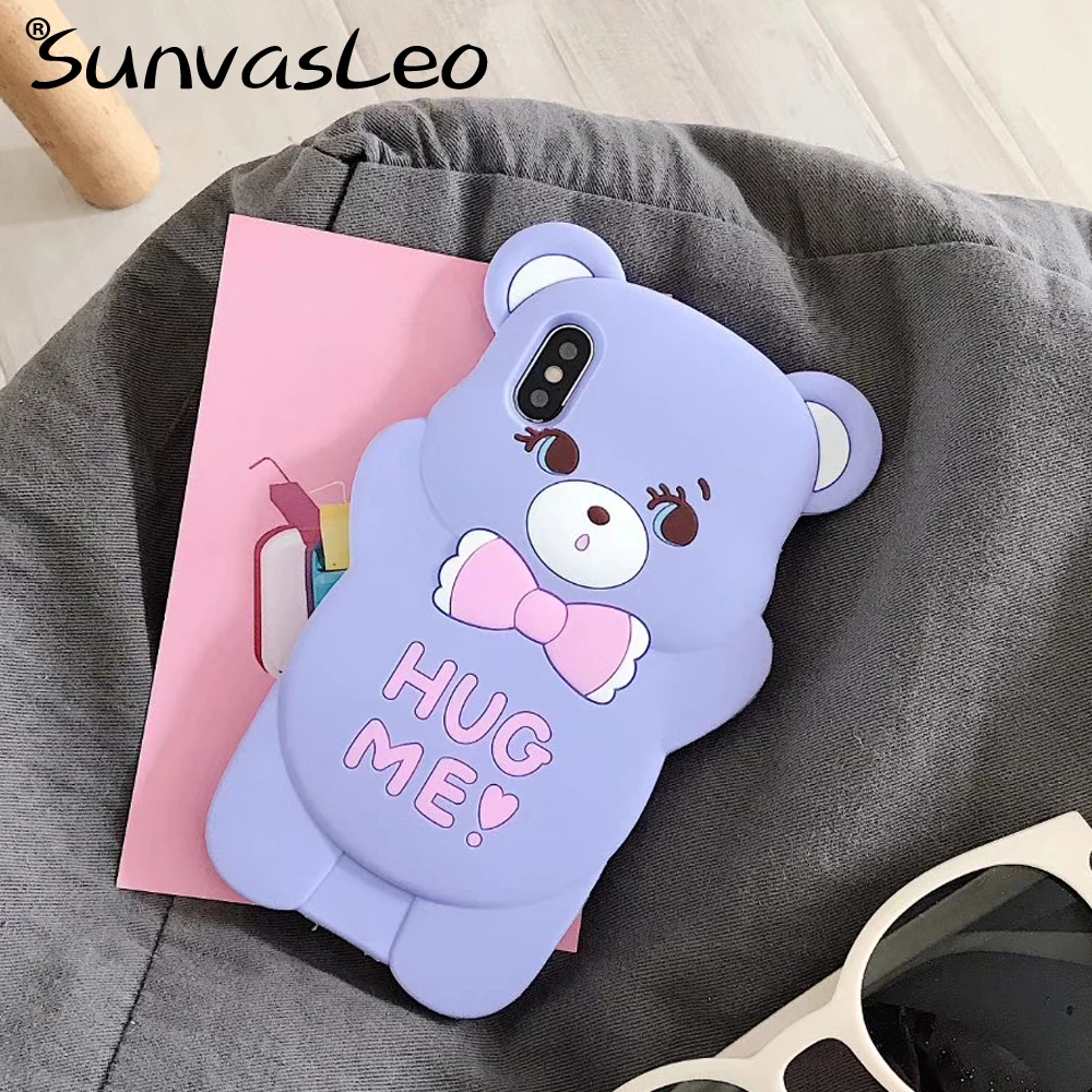 3D мультяшный Мягкий силиконовый чехол для iPhone 5 6 7 8 Plus X XR XS Max Samsung A20 A30 A50 J4 J5 J6 J7 J510