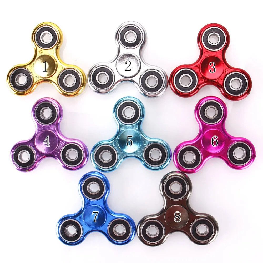 Новый яркий цвет Tri Finger ручной Spinner Спиннер из АБС пластика Cube анти стресс
