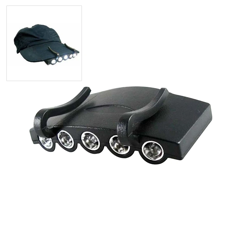 Супер Яркий клип 5 светодиодный голова Кепка шапка светильник фонарь Рыбалка