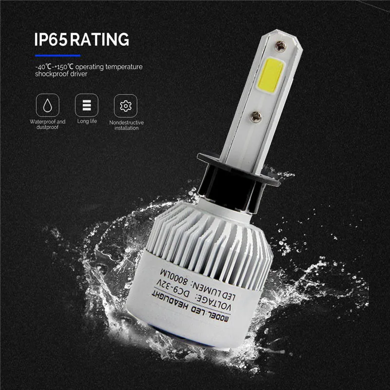 S2 LED H1 COB Led Car Headlight Bulbs Kit 110W 16000LM 6500K 12V Automobile Headlamp Fog Lights #30 | Автомобили и мотоциклы