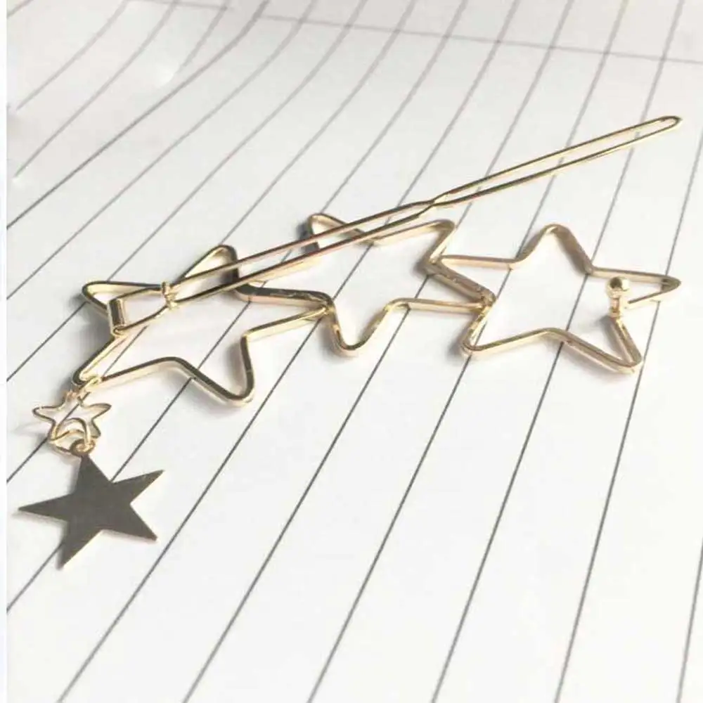 FAMSHIN 2017 new lady popular hollow star tassel hairpin hair high quality ornaments | Украшения и аксессуары