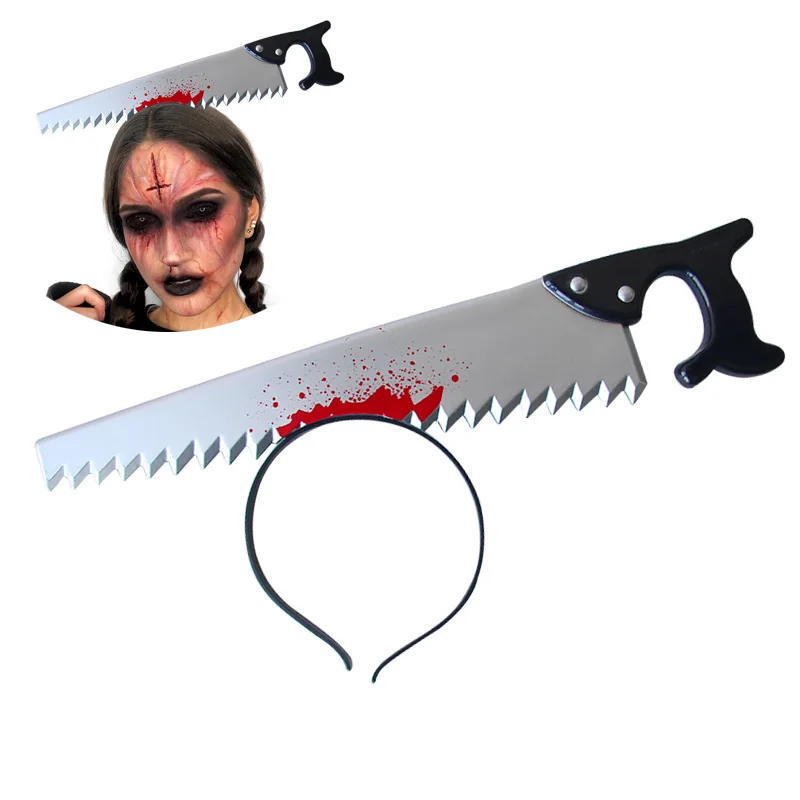 1pcs Horror Bloody Knife Headband Halloween Cosplay Prank Hairband Halloween Party Decoration Costume Fancy Dress Party Props