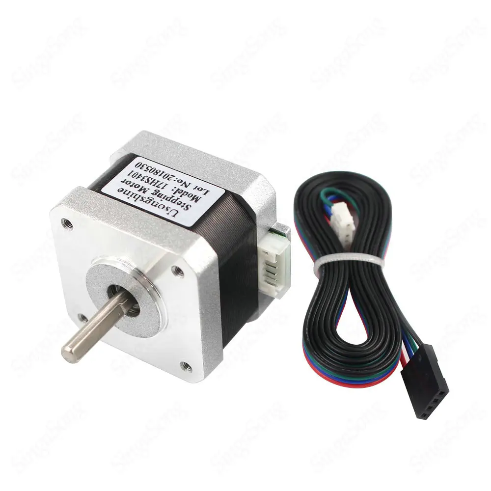 5 шт./лот. Nema17 17HS3401 с 4мя фазами, Nema 17(Национальная ассоциация владельцев электротехнических предприятий) шаговый двигатель 42 двигатель 42bygh 1.3A для станка с ЧПУ 3d принтер XYZ