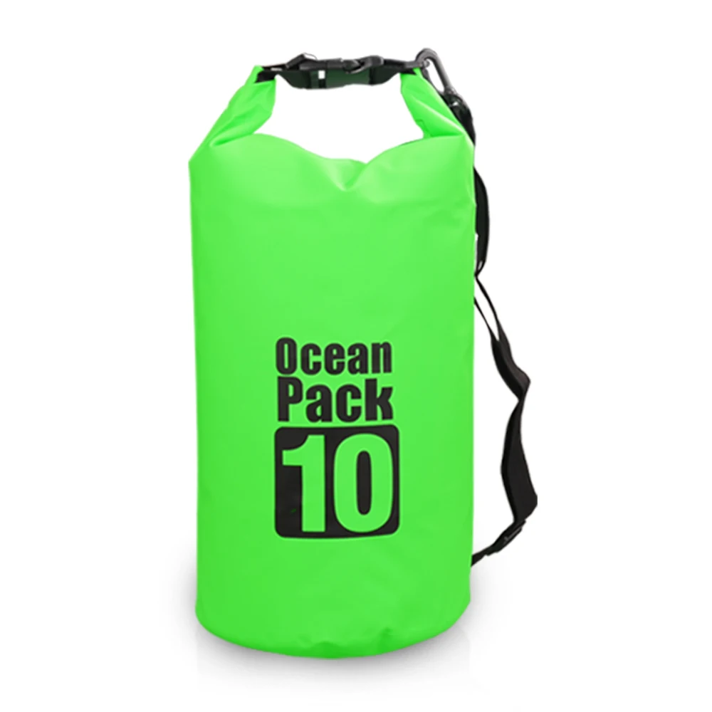 10L/15L/20L/30L Открытый Водонепроницаемый сухой мешок рюкзак плавательный мешок воды плавающий мешок для Каяка рафтинг речной треккинг - Цвет: green 10L