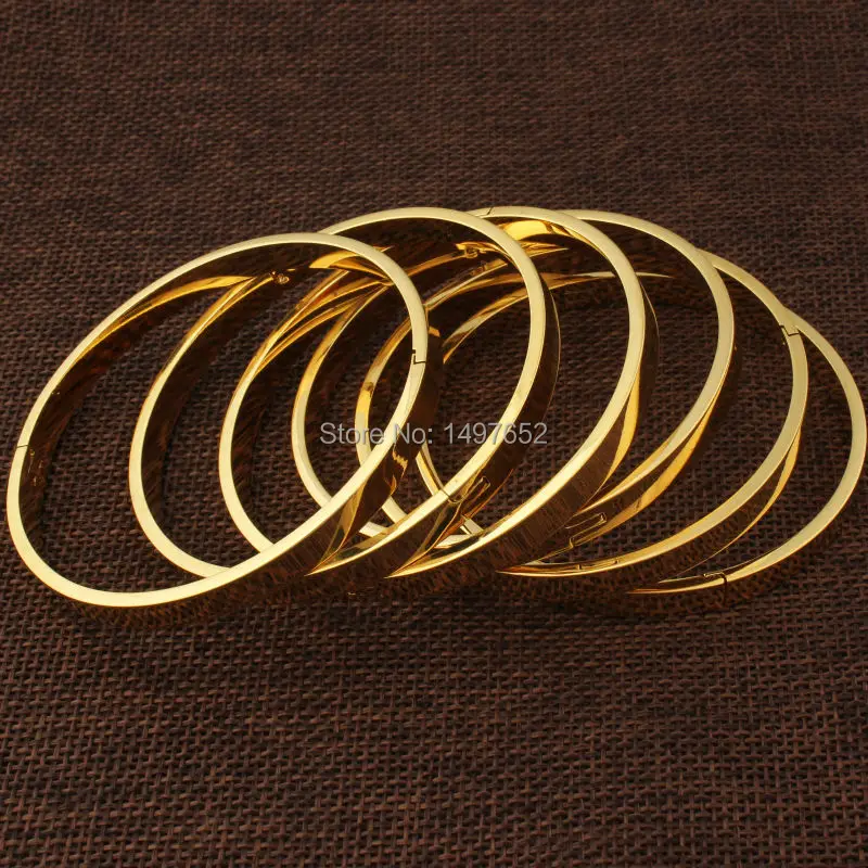Мода Дубай золото Bangle18k Золото Цвет широкий 6 мм браслеты/браслеты