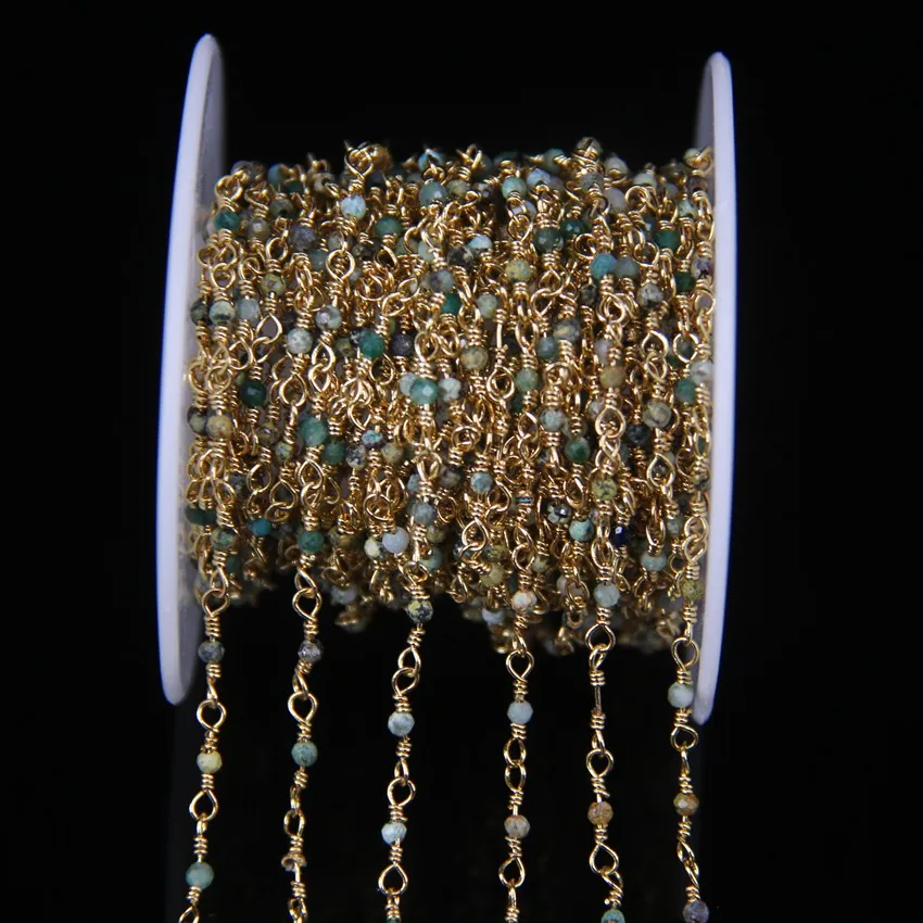 5 метров 2 мм граненая оизит Розария цепь маленький размер красный зеленый