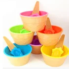 1 шт. чаша для смешивания детский десерт чаша с ложкой чаша для мороженого салатник чашка для мороженого парные чашки подарки десерт фруктовая чаша