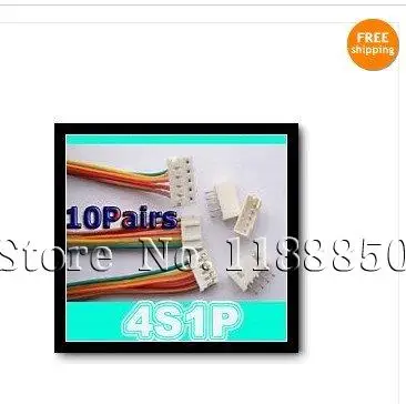Free shipping RC Lipo battery balance charger plug 4s 14.8v x10 cable JST-XH2.5 XH 2.5MM 5pin | Игрушки и хобби