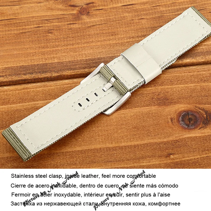 Ремешок нейлоновый для наручных часов кожаный браслет из нержавеющей стали