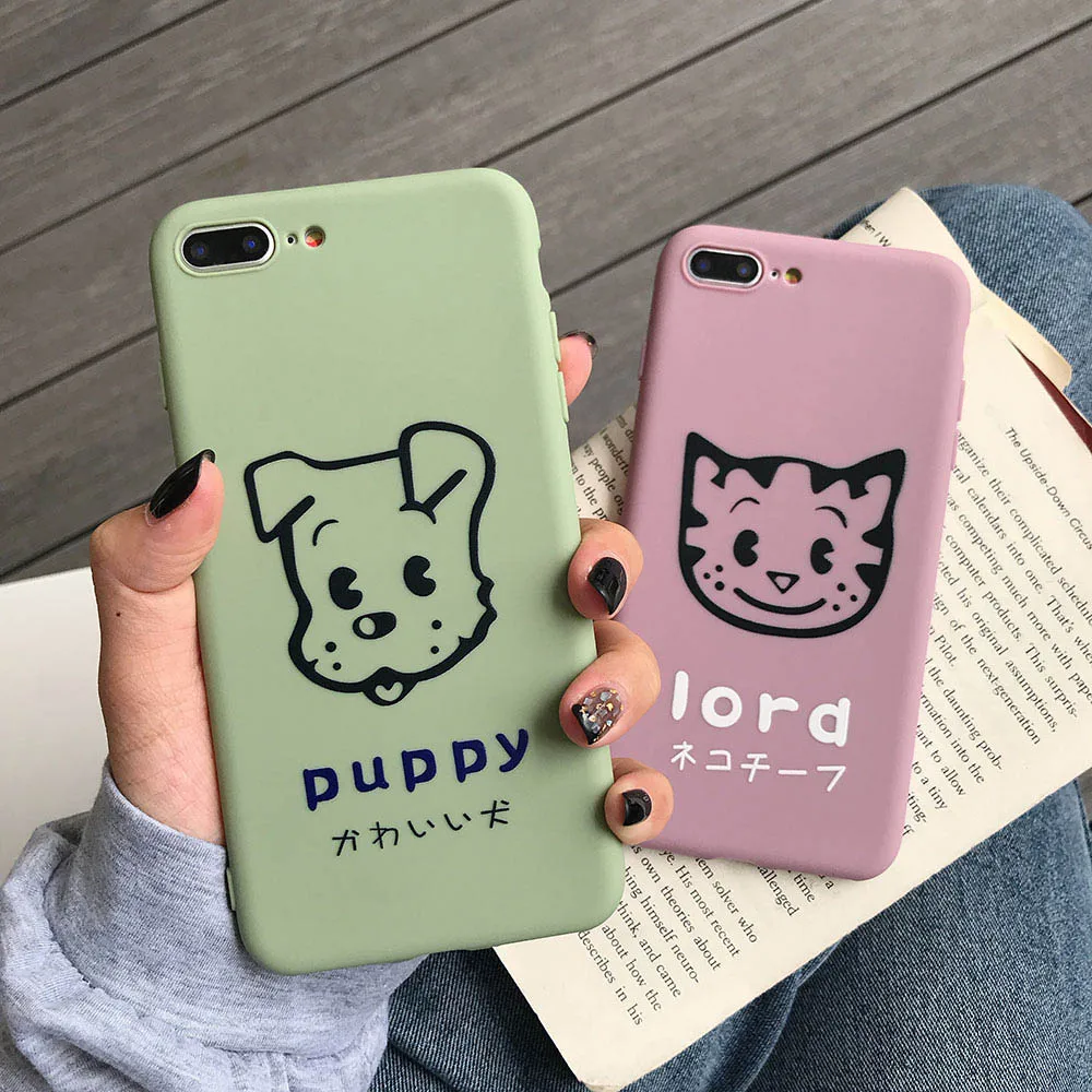KISSCASE Dog Fashion Cases For iPhone X 6 6S 7 8 Plus 5S SE 5 Cute Cartoon Phone XS XR MAX Soft TPU Cover |