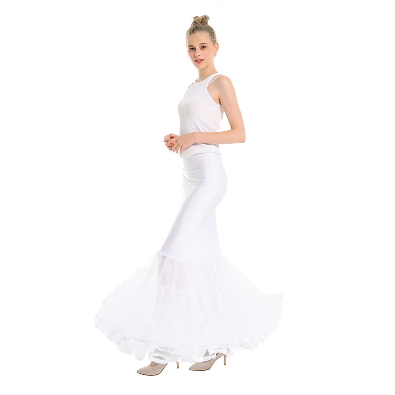 Русалка Тюль для нижней юбки черная Нижняя юбка кринолин длинные свадебного