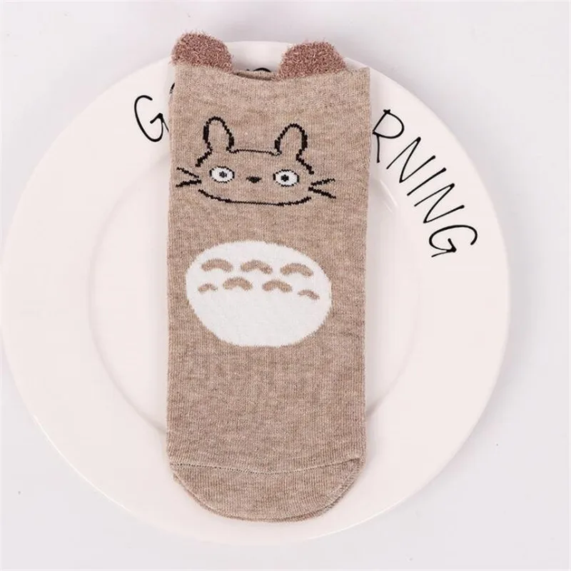 Принт с героями мультфильмов Kawaii женщина-кошка носки милыми животными хлопковые