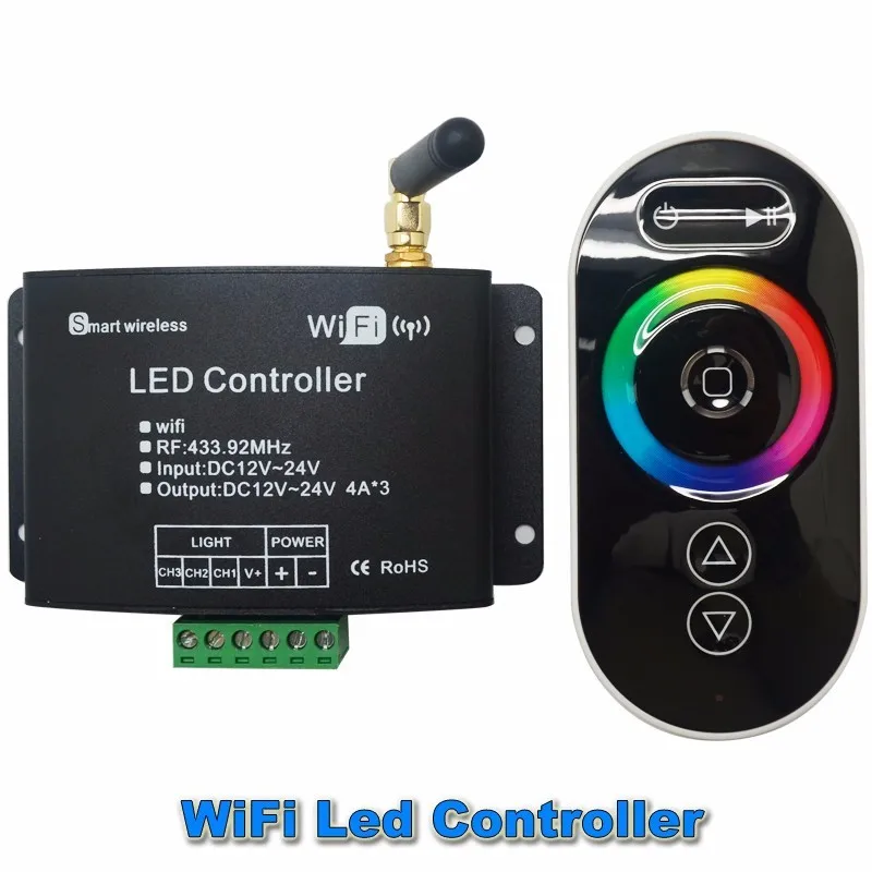 ONLY WIFI Controller Wifi Светодиодная лента RGB водонепроницаемая лента 5050 25 м 15 м 10 м RF сенсорный пульт RGB светодиодный wifi контроллер усилитель+ 12 В Светодиодный источник питания - Испускаемый цвет: ONLY WIFI Controller