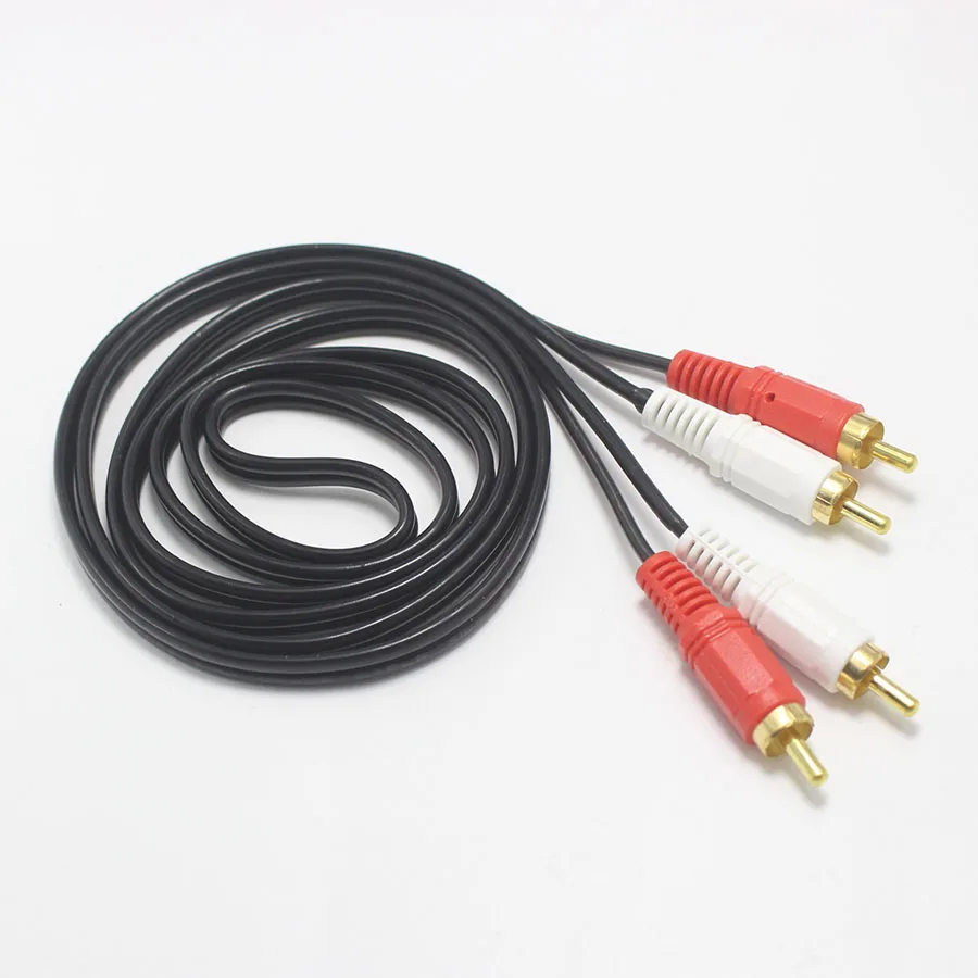 1pcs RCA Male to Plug 2 lotus Audio Cable Connector 1.5m / 3m Extension Cord AUX for Mp3 Pod Phone TV Receiver | Обустройство дома
