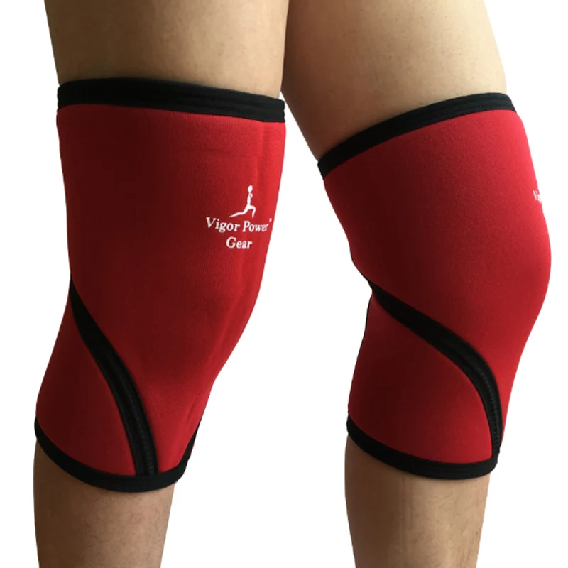 Free shipping Vigor Power Gear 7mm Knee Sleeves Knee Pads Knee Support for Sports, Fitness,  Warmth, Compression, Recovery