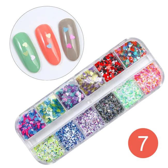 7 Multi-size Nail Rhinestones 3D Crystal AB Clear Nail Stones Gems Pearl DIY Nail Art Decorations Gold Silver Rivet Rhinestone - Цвет: 7