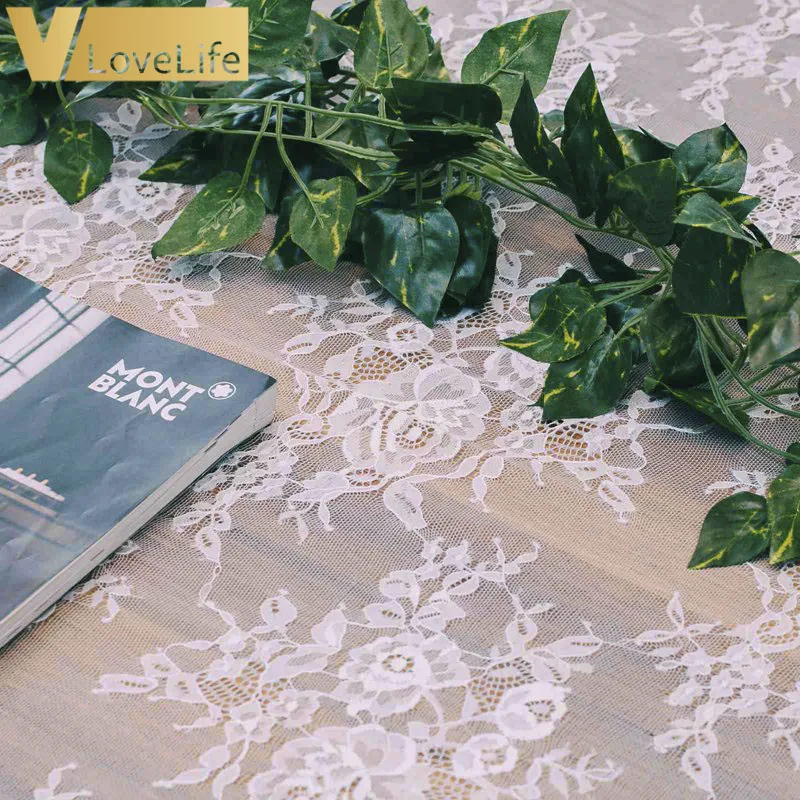 X см Φ белая кружевная скатерть с цветочным рисунком в стиле бохо украшение