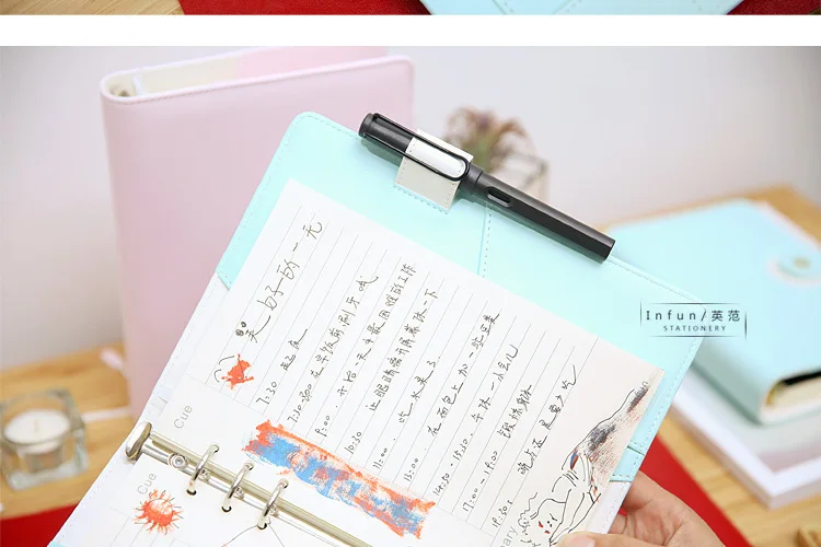 Макароны чистый цвет Hobonichi журнал А5 из искусственной кожи Записная книжка Дневник Расписание Книга Планировщик Дневник Школьные принадлежности
