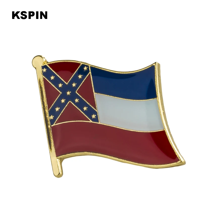 США Миссисипи Государственный значок флаг Lapal Pin на рюкзаке булавки для одежды 10