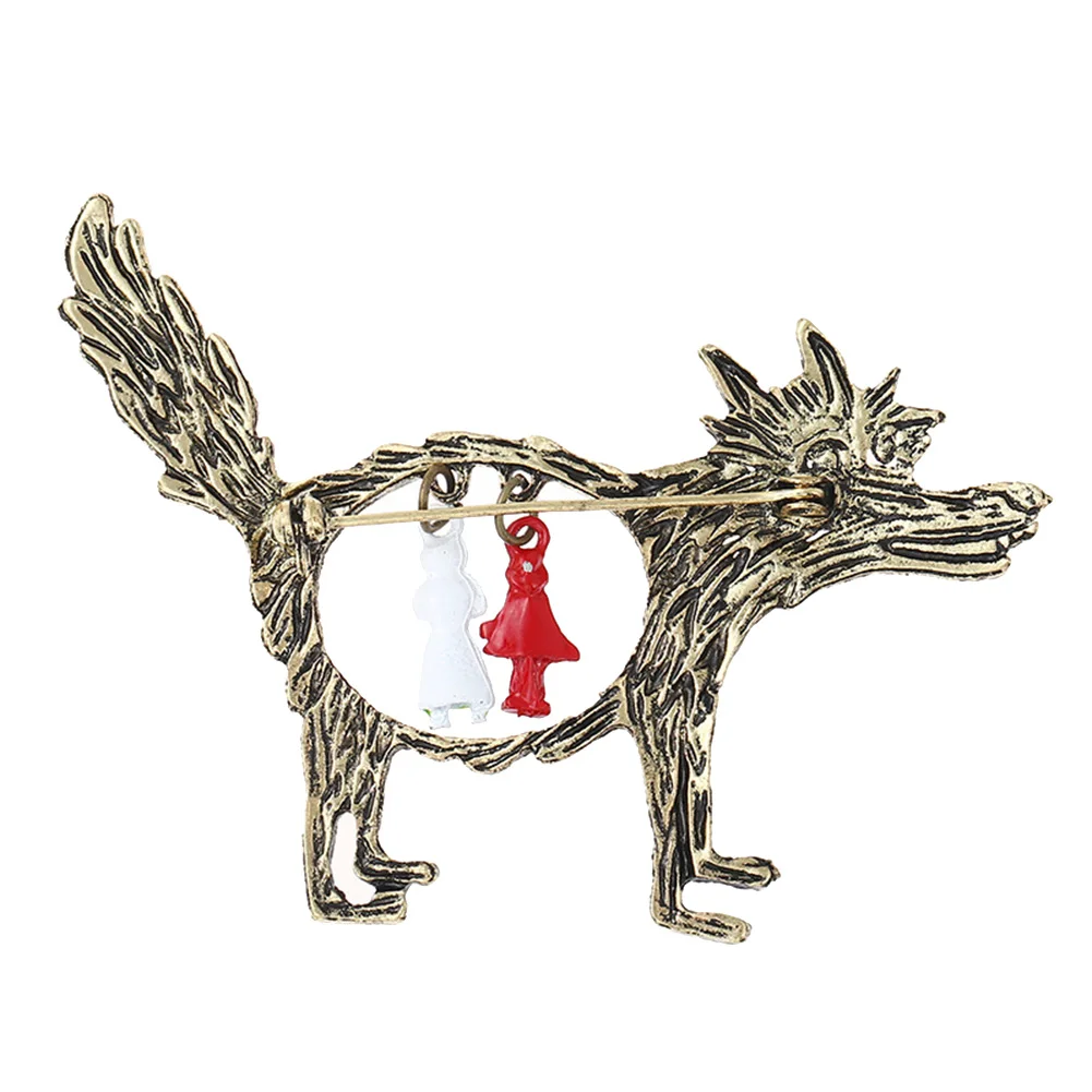 Ретро полый волк маленький красный капюшон для верховой езды украшение одежды |