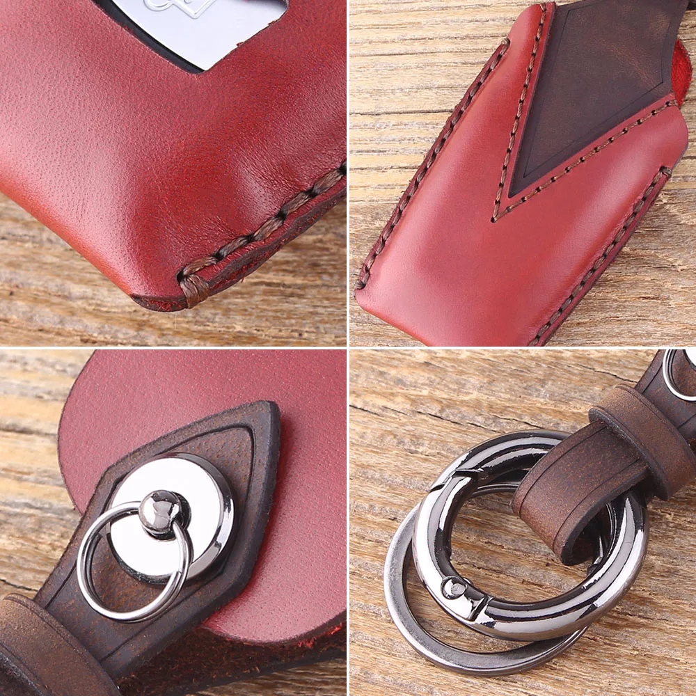 Dandkey 4 Buttons Smart Remote Leather Keyless Shell Car Key Cover For BMW F CAS4 5 Series 7 Fob Case | Автомобили и мотоциклы