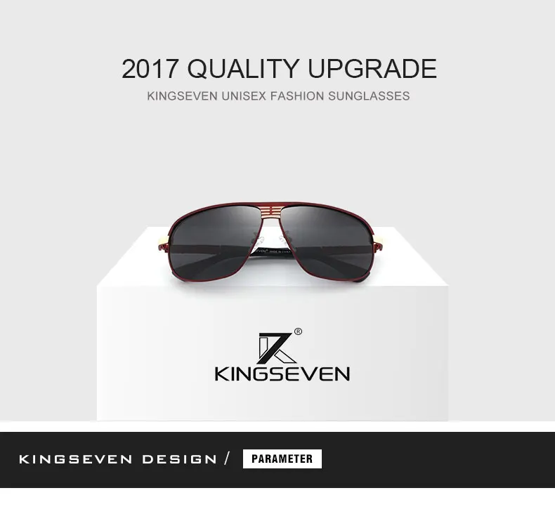 KINGSEVEN, Новое поступление, поляризационные солнцезащитные очки, мужские, фирменный дизайн, модные, защита глаз, солнцезащитные очки с аксессуарами, коробка, gafas de sol