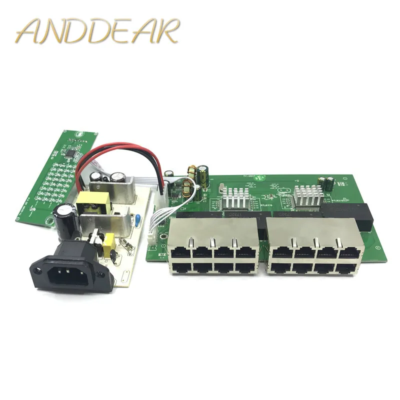 OEM новая модель 16 портовый гигабитный коммутатор модуль Настольный RJ45 Ethernet 10/100/1000