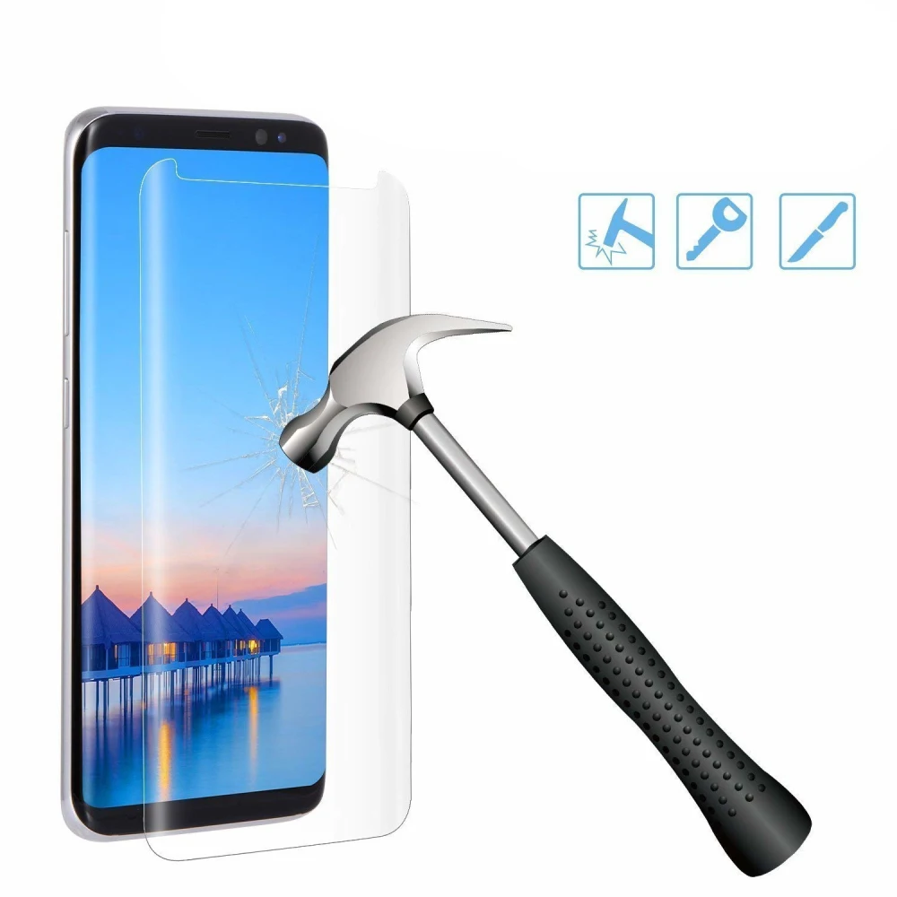 Цвет 3D полное покрытие закаленное стекло протектор экрана для samsung Galaxy S8 Plus Note 9 8 черный Золотой Синий Серебряный