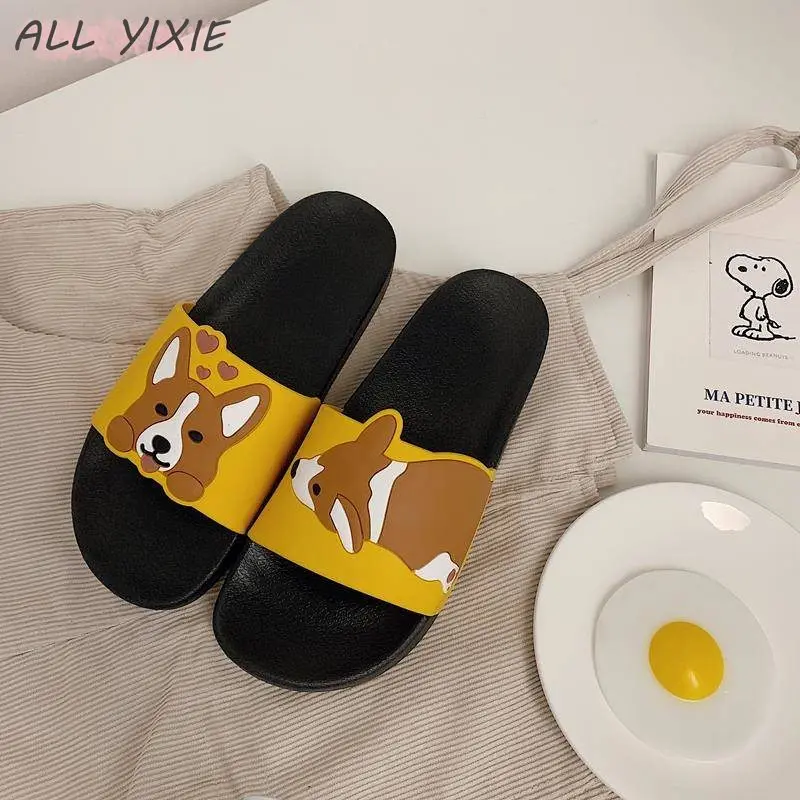 Женские шлепанцы на каждый день ALL YIXIE пляжные без застежек домашние тапочки лето