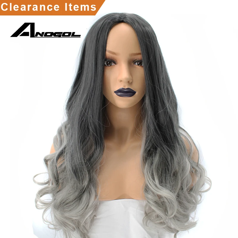 Anogol высокотемпературное волокно средней части термостойкие 2 тона серый Омбре с