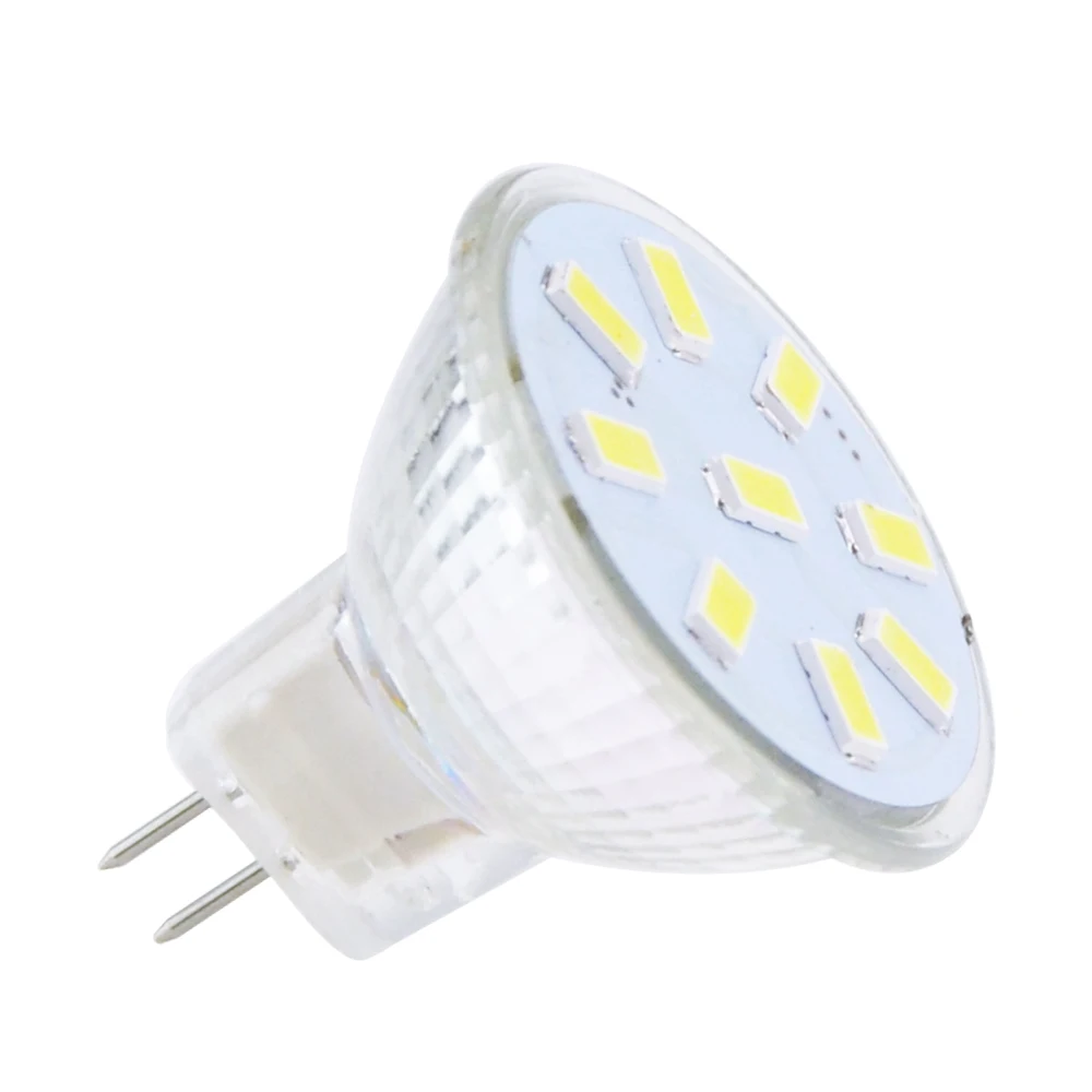 6 шт./лот MR11 5730SMD 15led 5 Вт прожектор лампа GU4 AC/DC 12 в 24 стеклянный корпус светодиодная