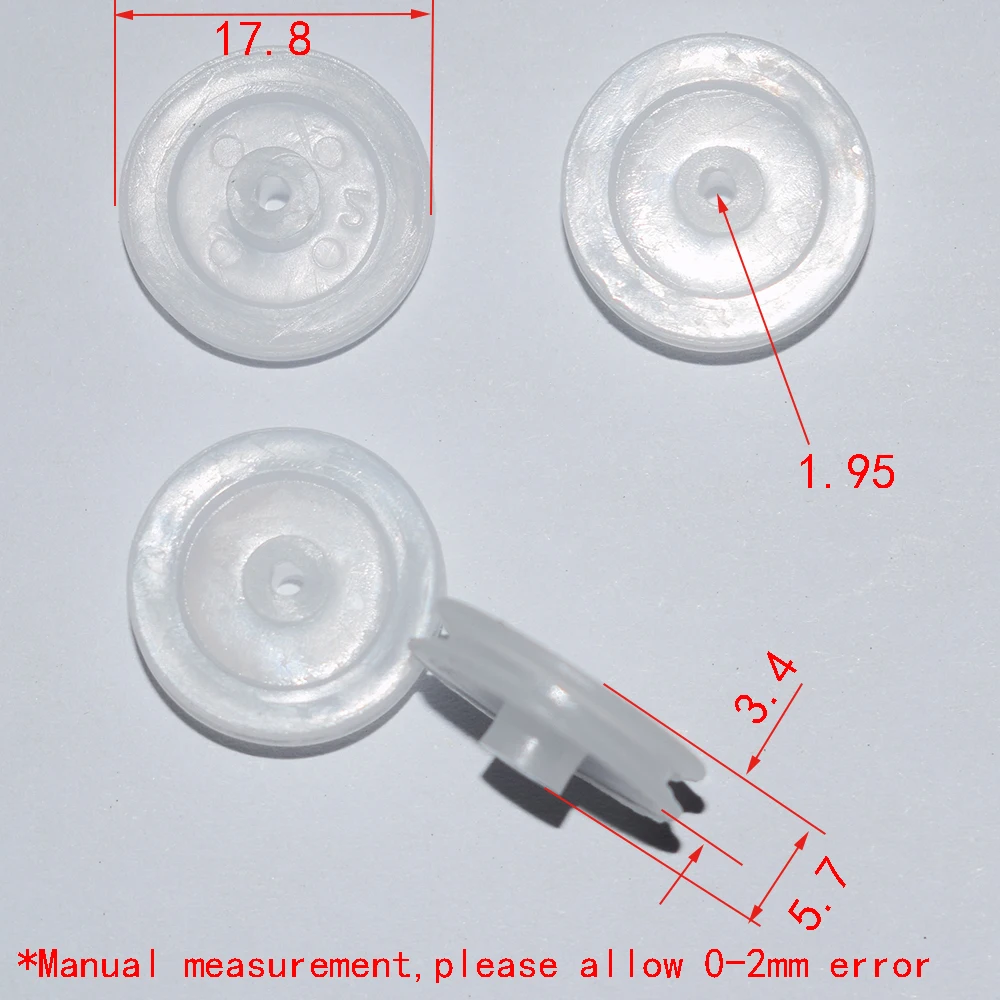 10/100pcs new soft plastic Pulley OD 18mm 2mm hole diy Toy Accessories Technology Model Parts baby toys 182AS | Игрушки и хобби