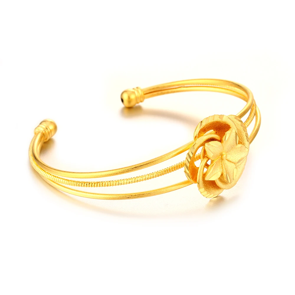 Ethlyn Jewelry Valentine's Day Gifts Gold Color Adjustable Women Bangles Fashion Charming Design B87 | Украшения и аксессуары