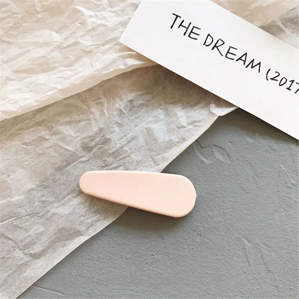 light pink Симпатичные Яркие Цвета Матовый потертый заколки для волос капли воды заколки булавки для волос цветные красочные повязки на голову для детей аксессуары для укладки волос - Цвет: light pink