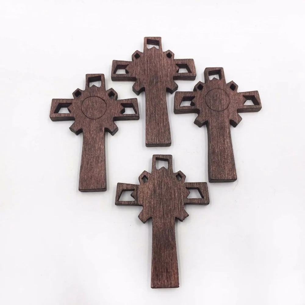 30 шт. Деревянные Подвески-кресты 45 х32 мм | Украшения и аксессуары