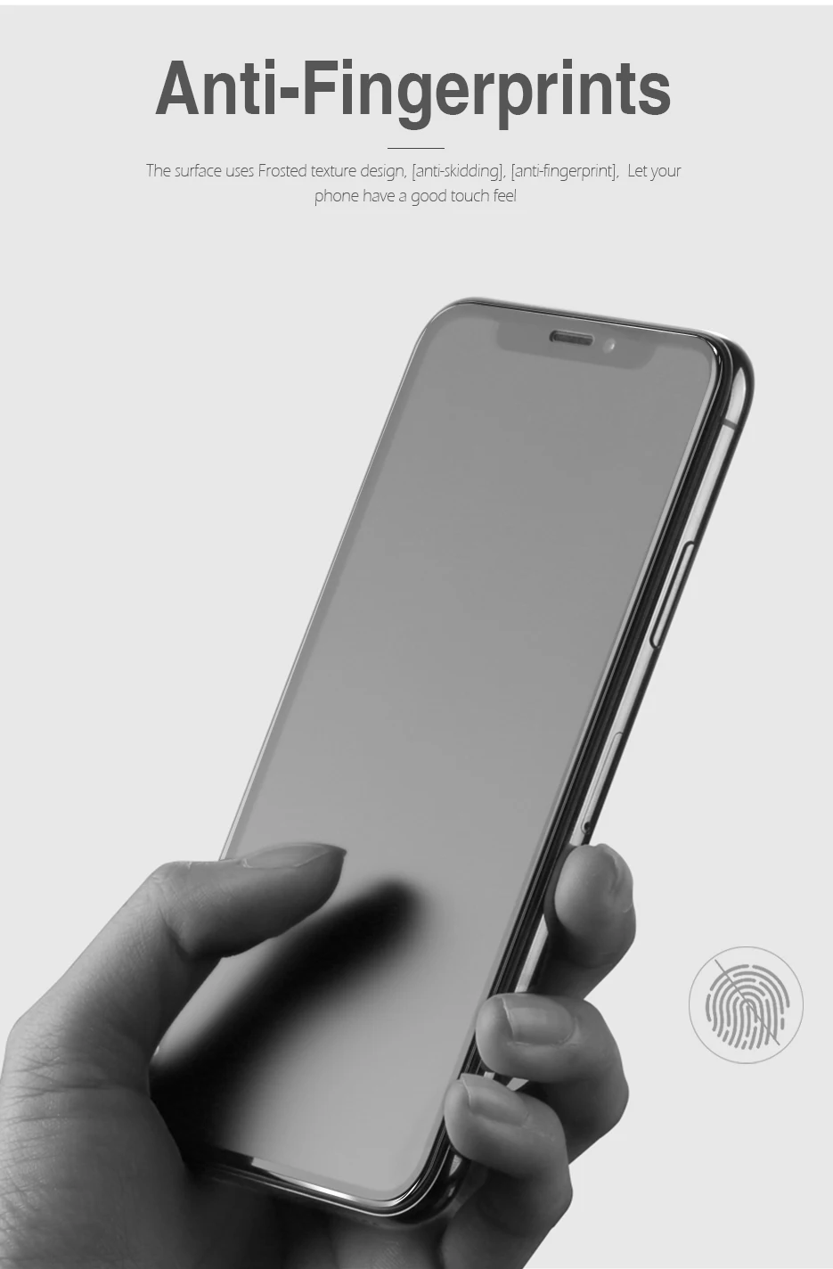 CHYI матовое стекло без отпечатков пальцев для iPhone XS Max защита экрана 9H матовое стекло с покрытием края полное покрытие стекло для iPhone X XR