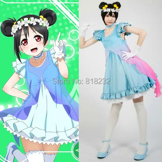 Шифоновая футболка с надписью Love Live Yume no Tobira Dreams Gate Nico Yazawa Униформа наряд аниме