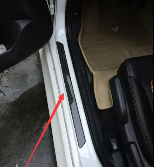 Автомобильный Универсальный подножка из натурального углеродного волокна на