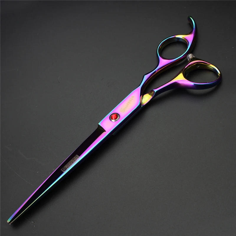 

7 Inch Professional Pet Scissors set dog Grooming Japan 440c Groomer Dog Hair Curved Shears Tools Thinning Cutting Scissors