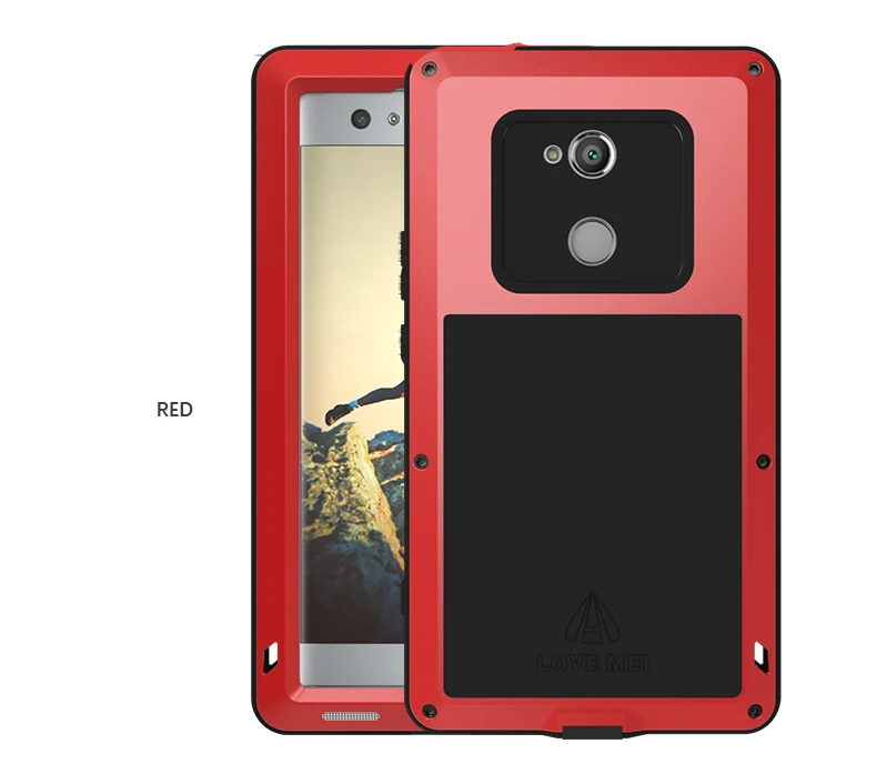 Для sony XA2 чехол LOVE MEI ударопрочный грязезащитный водонепроницаемый металлический бронированный чехол для телефона для sony Xperia XA2 H3113 H3123 H3133 H4113 H4133