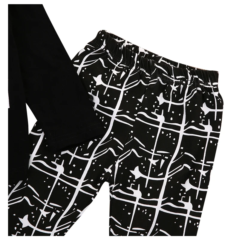 FBIL-комплект одежды для мальчиков Футболка Топ + длинные штаны 2 шт. наряды |