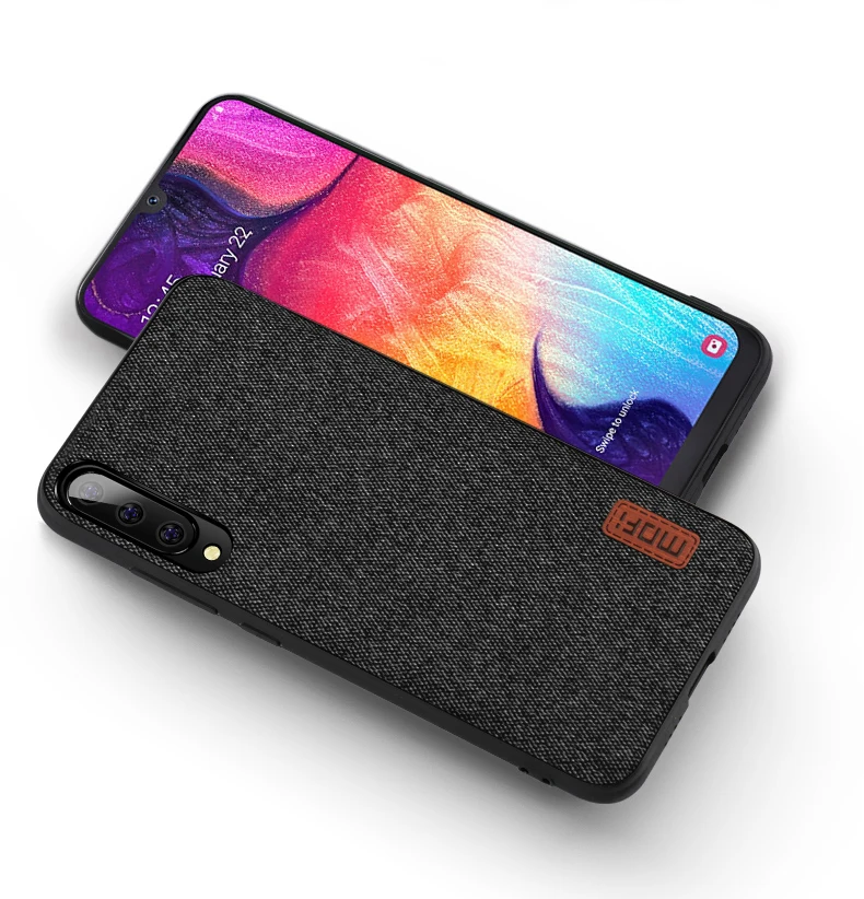 Чехол MOFI для samsung A50, чехол, противоударный чехол на заднюю панель, тканевый защитный силиконовый чехол s capas для Galaxy A30 A70, чехол