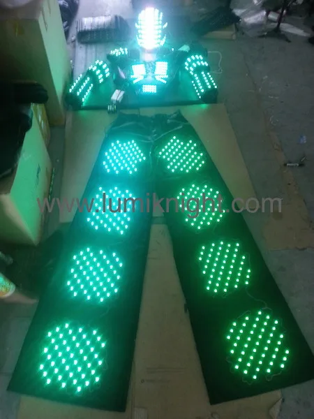 LED robot costumes with digital helmet / illuminated clothing/LED suit | Ballroom